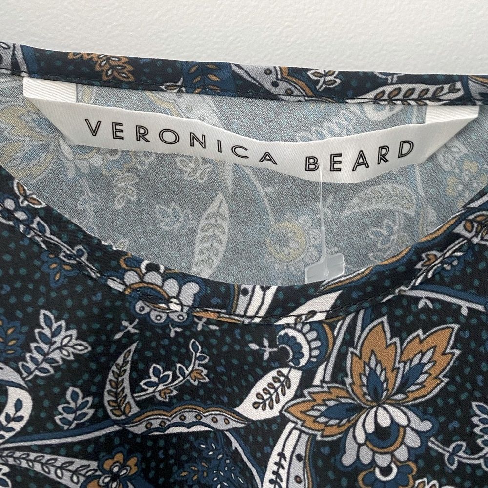Veronica Beard Silk Dark Teal Floral Camisole Women’s Large Cami Top Fairy Boho - Picture 5 of 11